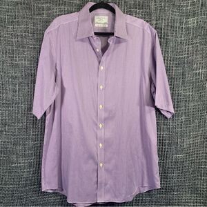 Charles Tyrwhitt Men's Short Sleeve Slim Fit Button Down Shirt 18/37" #761